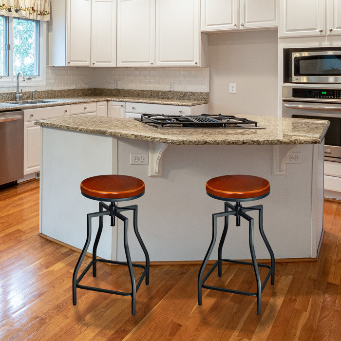 Williston Wisbech Swivel Metal Adjustable Height Bar Stool